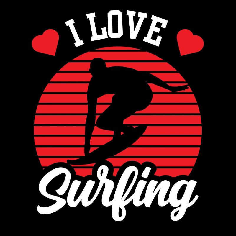 I love Surfing Surfer Surfboard