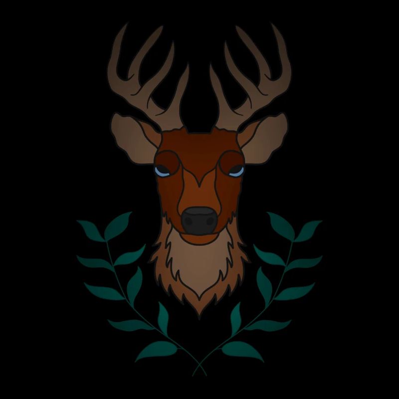 Rothirsch Geweih mit Hirschgeweih