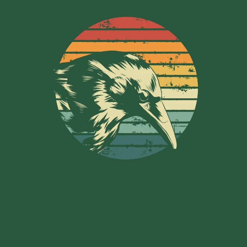Wikinger Krähe Retro
