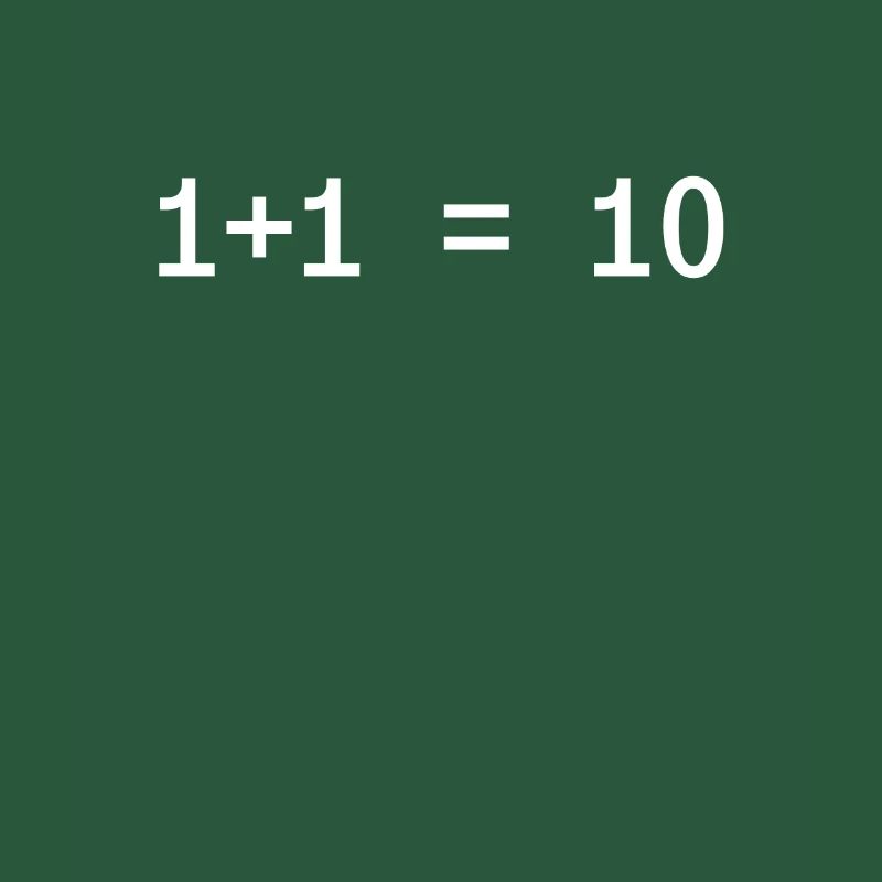 1 + 1 = 10 Programmeur drôle Informatique