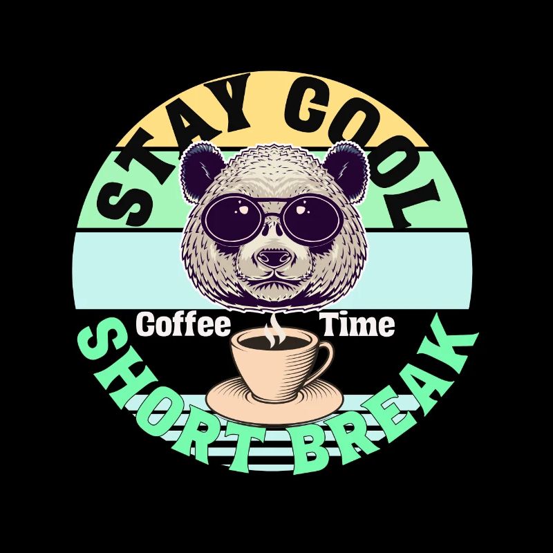 Kaffee Panda Coffee Break Time Kaffee Pause