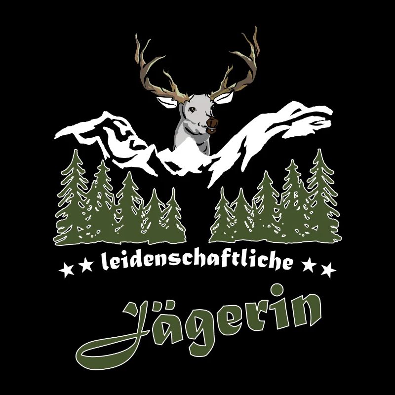 Jägerin Spruch Jagd Hirsch Geschenkidee