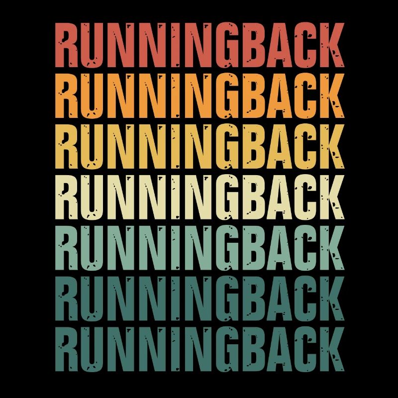 Rétro rétro coloré Running back