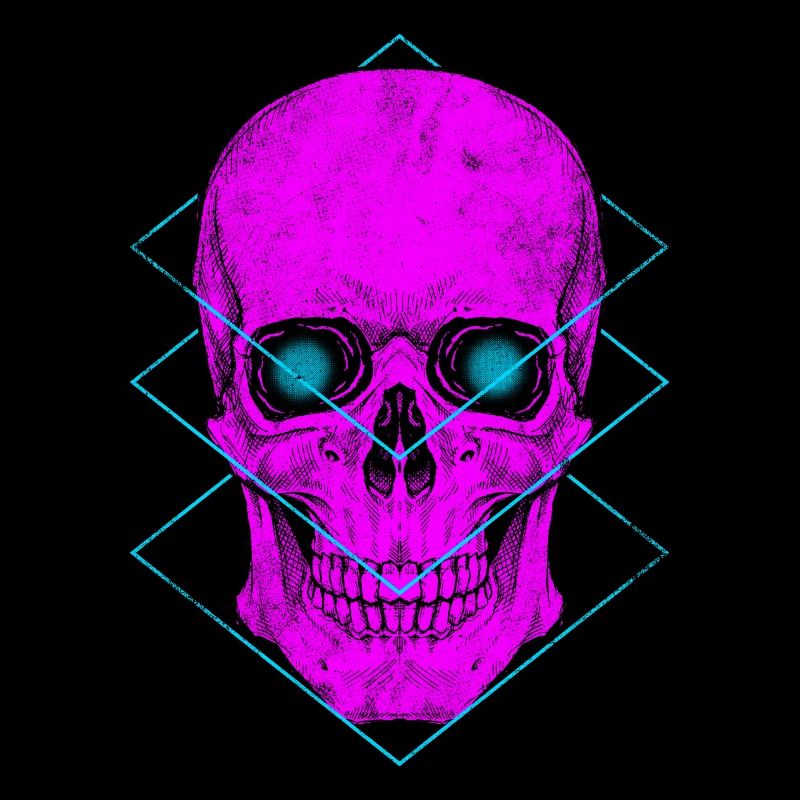 Vaporwave Schädel