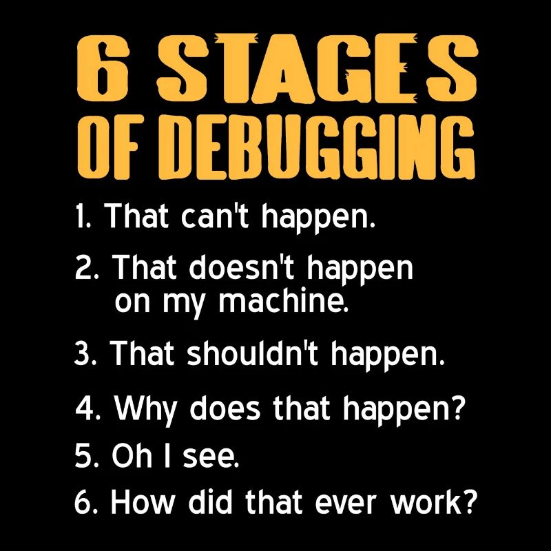 6 étapes de débogage Funny Data Admin T-Shirt