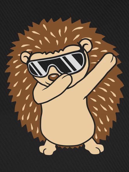 Cool funny dabbing hedgehog