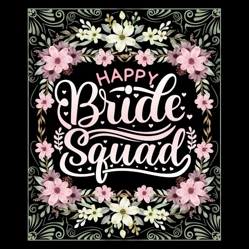 Happy-Bride-Squad, Team Bride, Dicton, Calligraphie