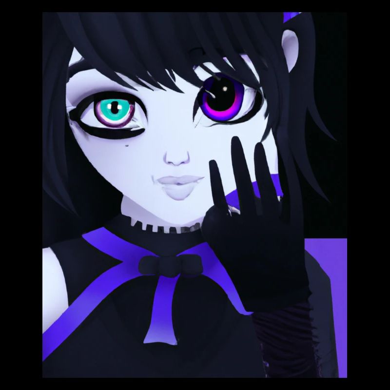 Goth Anime Vaporwave mignon et effrayant Goth