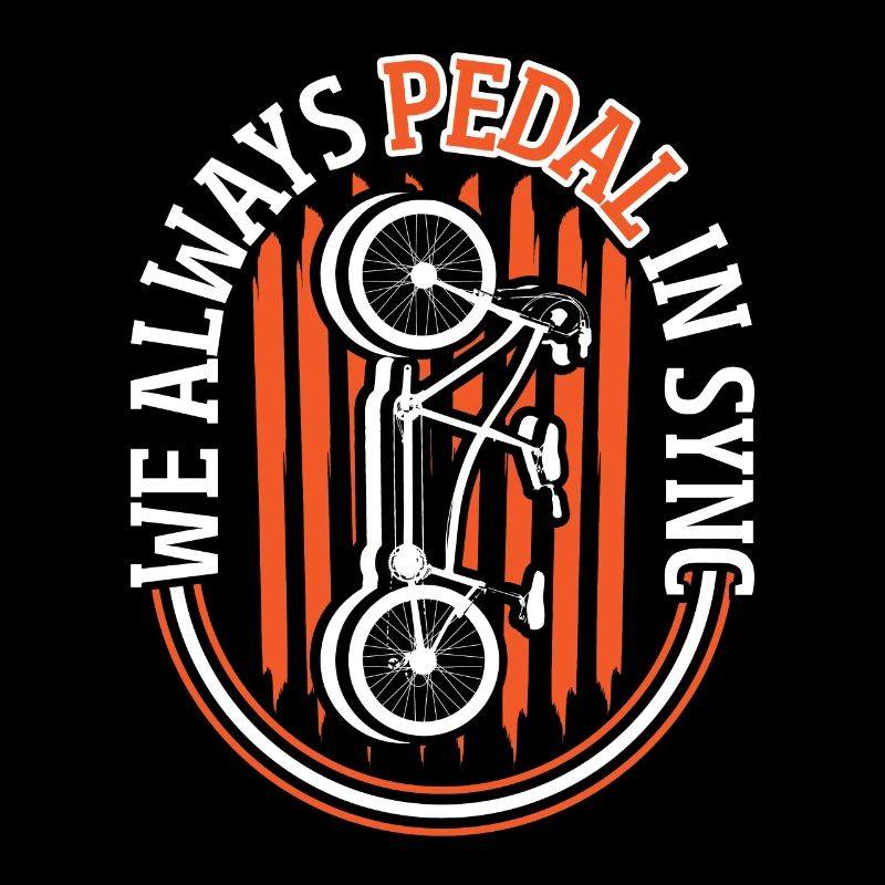 Biker cyclist ride always pedal in step