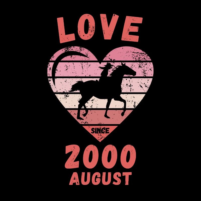Love Pferde Reiten Geburtstag August 2000