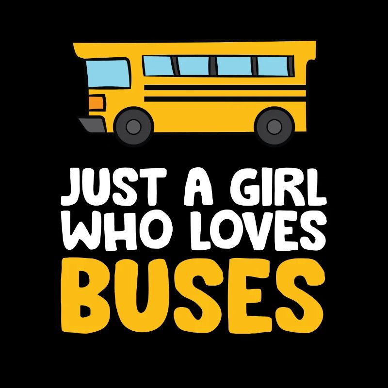 Nur ein Mädchen, das Busse liebt
