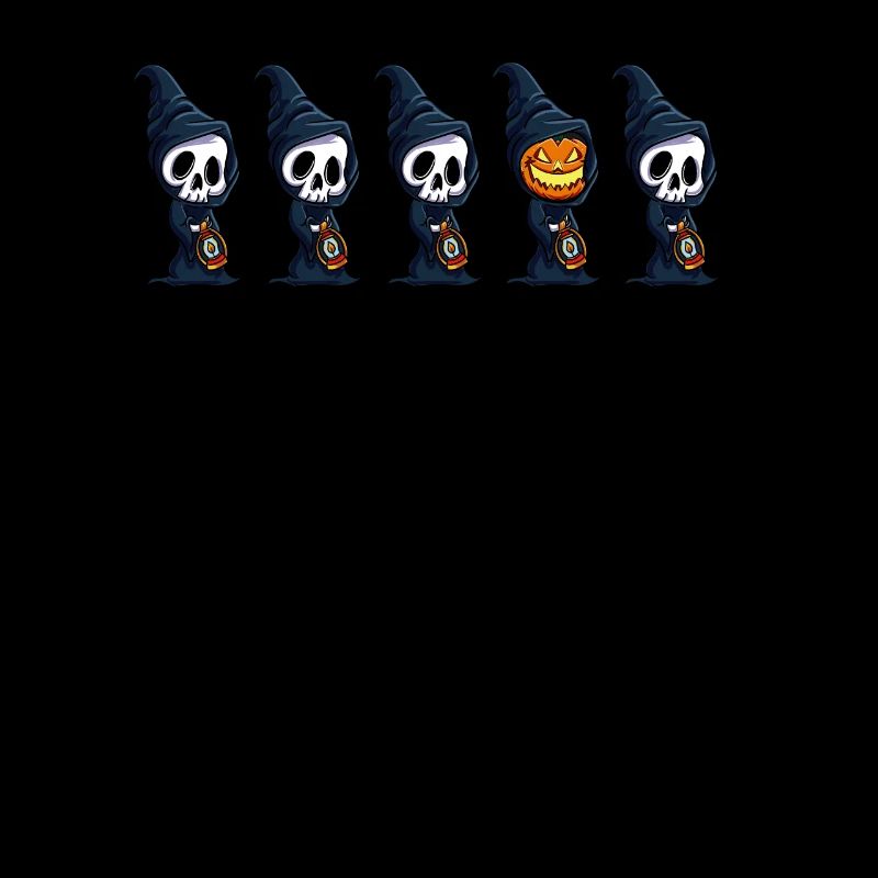 Different His Pumpkin Skeleton