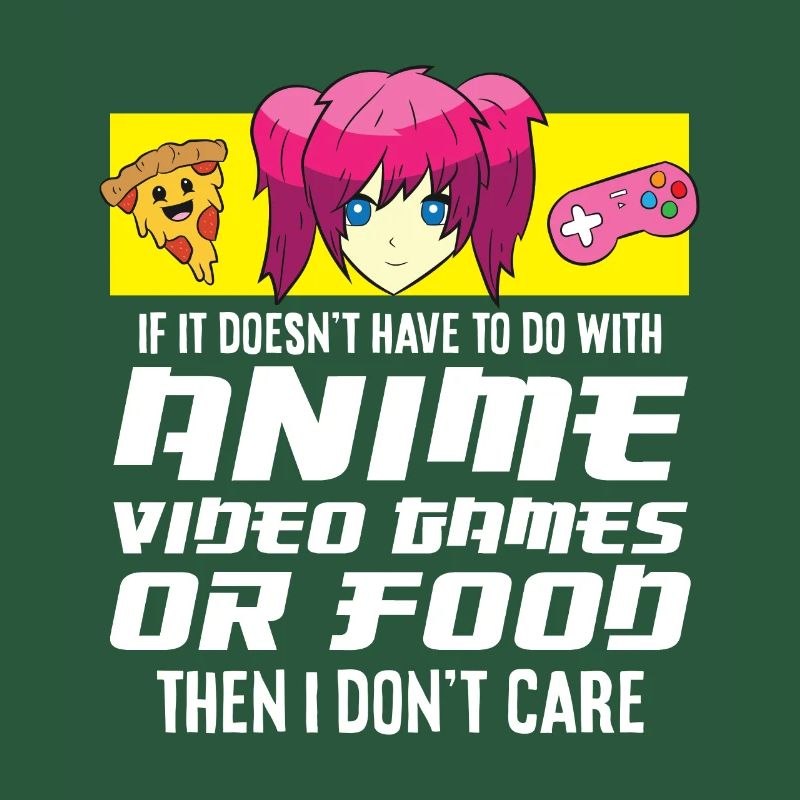Animes Videospiele oder Lebensmittel Otaku Gamer