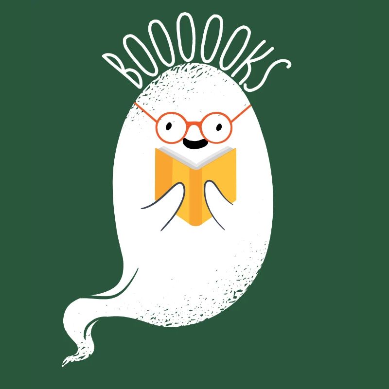 Ghost Halloween Bookworm Ghost Reading BoooooksLes