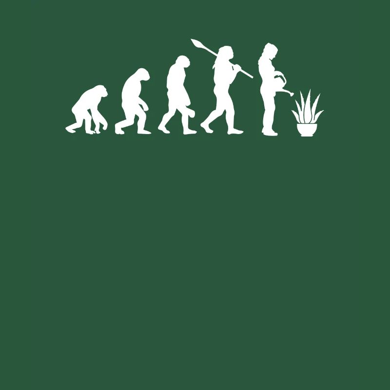 Evolution Gärtnerin Pflanze Gießkanne Aloe Vera