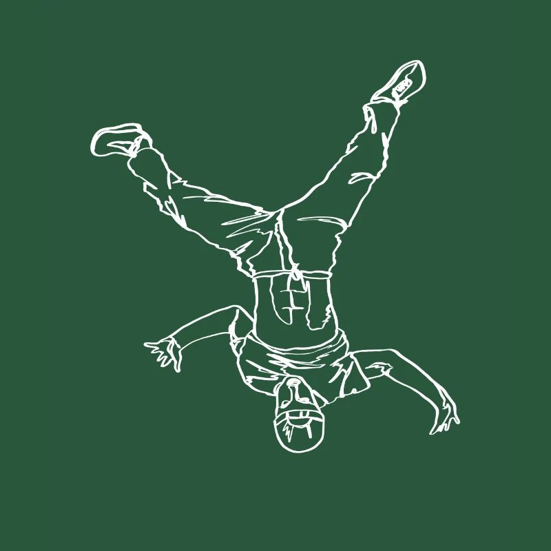 Breakdancing Breakdancer Break Dance Oneline Art