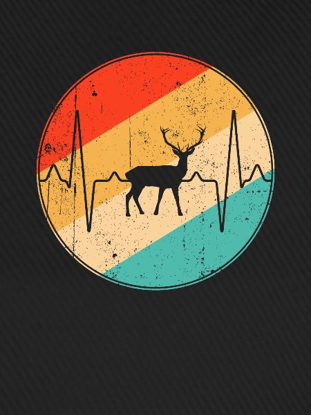 Deer Retro Heartbeat