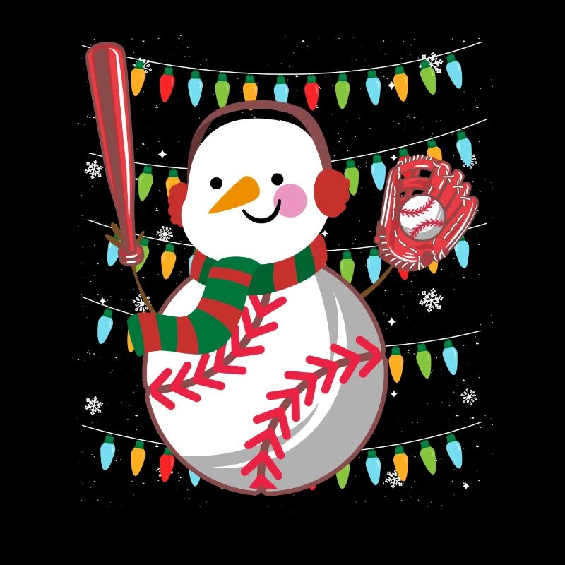 Baseball Snowman Baseball Player
