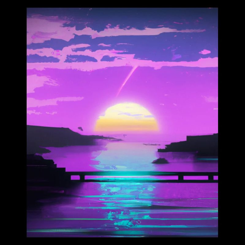 Vaporwave Sun Synthwave Sunset
