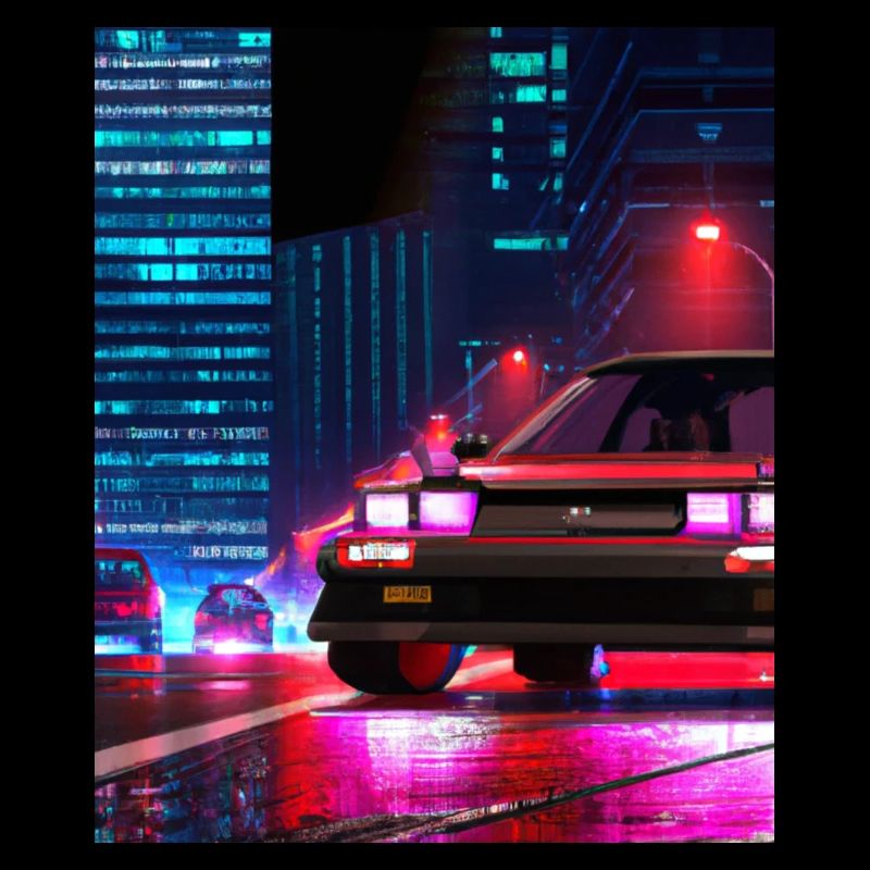 Vaporwave Esthétique Synthwave Car