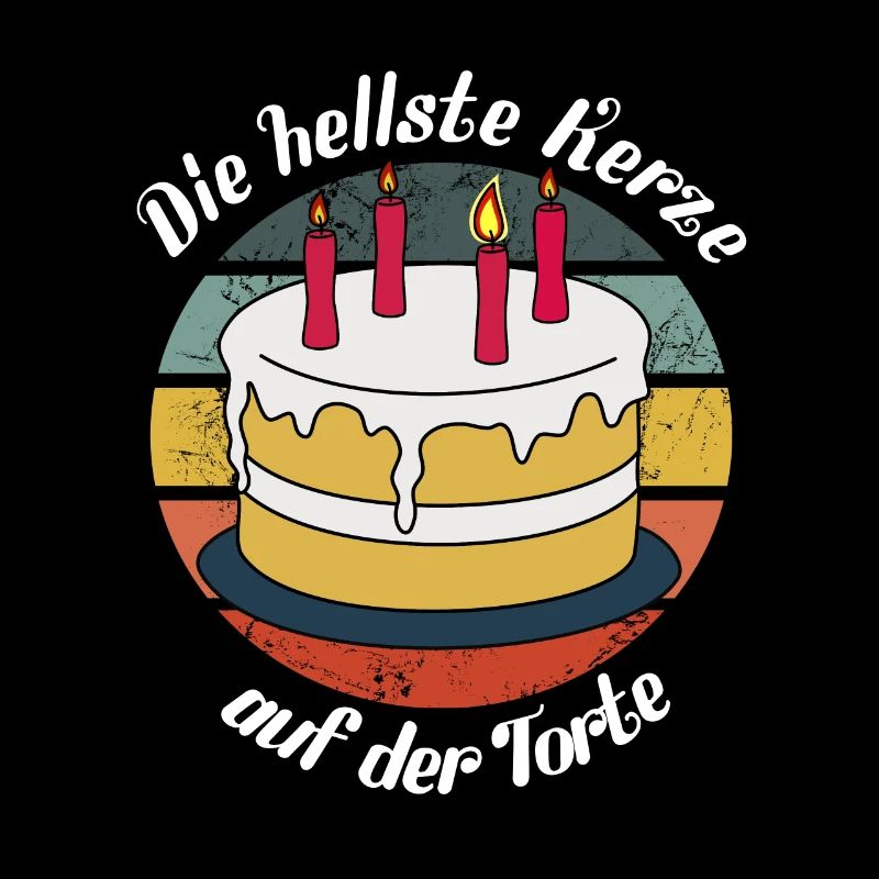 Hellste Kerze auf der Torte - weiße Schrift