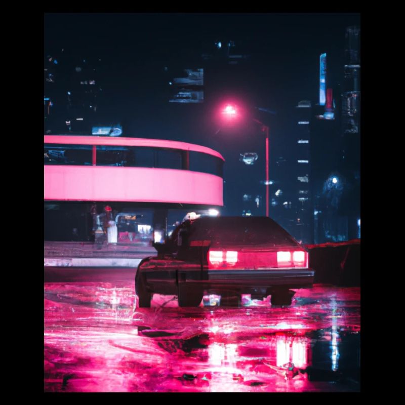 Vaporwave Esthétique Synthwave Car