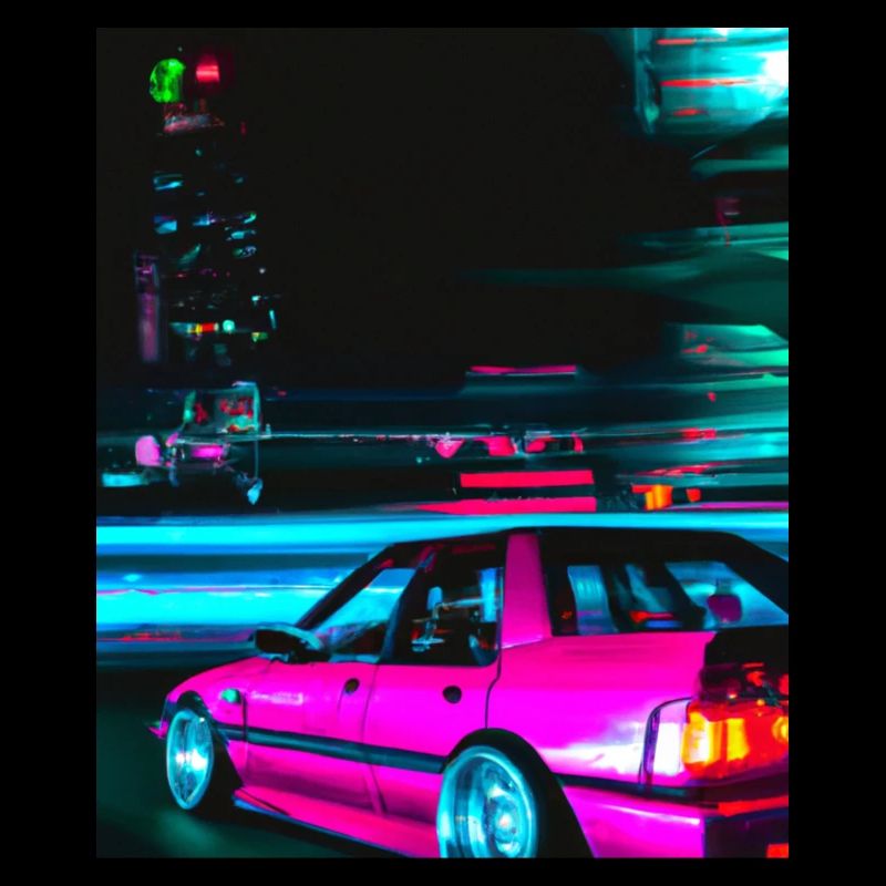 Vaporwave Aesthetic Synthwave Car