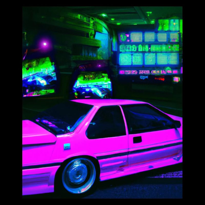 Vaporwave Aesthetic Synthwave Car