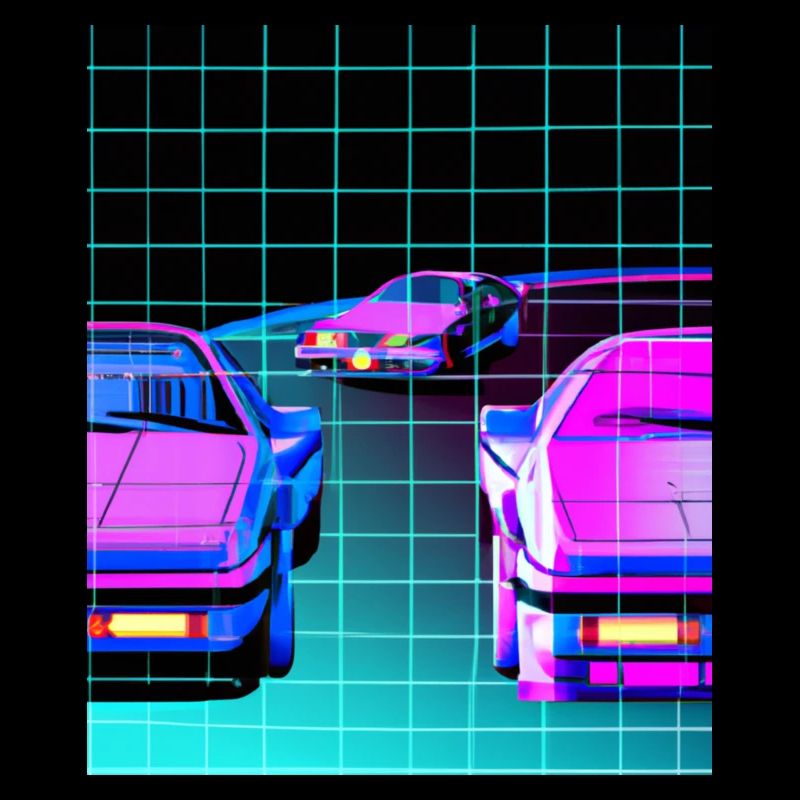 Vaporwave Esthétique Synthwave Car