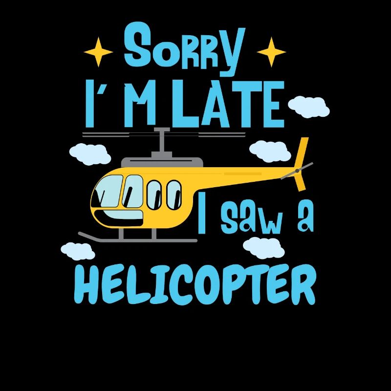 Ich sah einen Hubschrauber