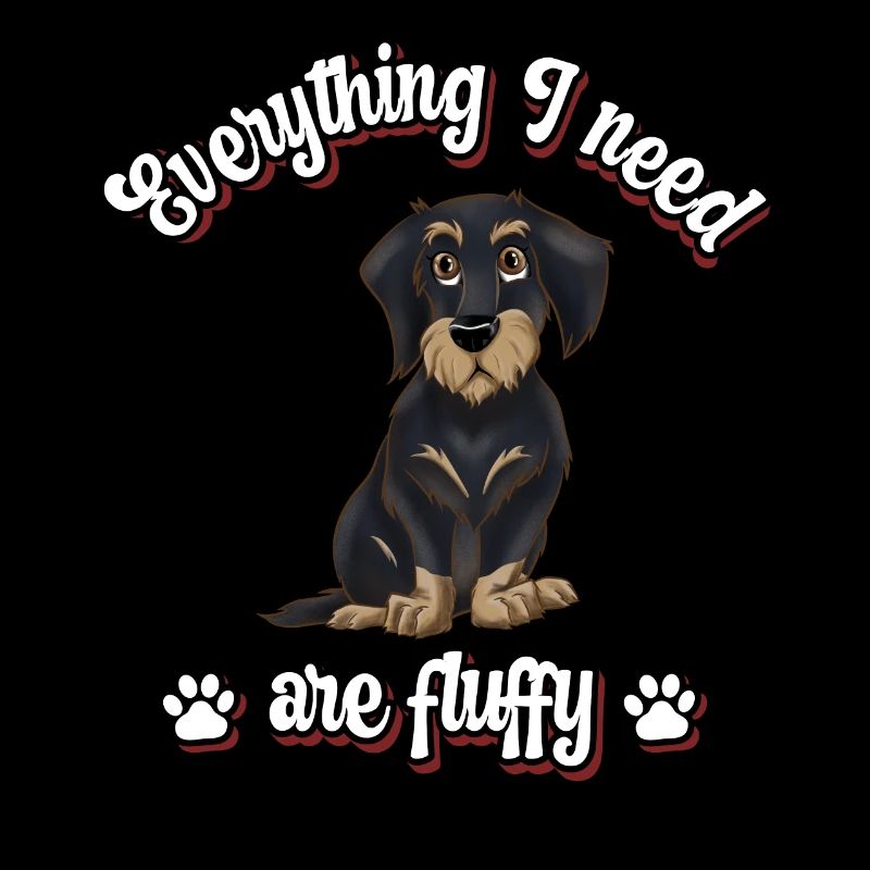 Everything I need are fluffy cute dog dachshund