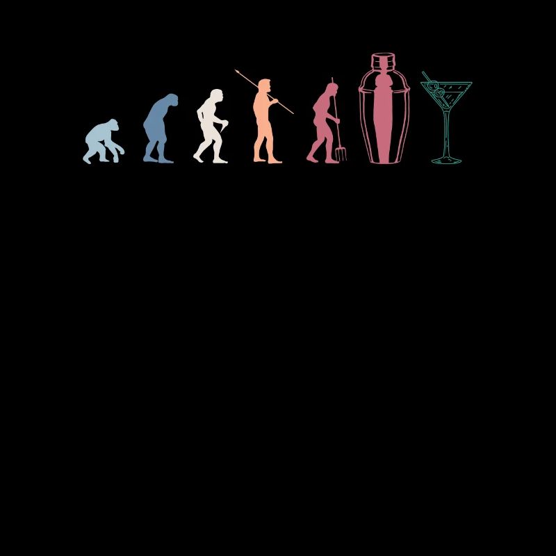 Evolution Bartender Barkeeper Shirt Geschenk