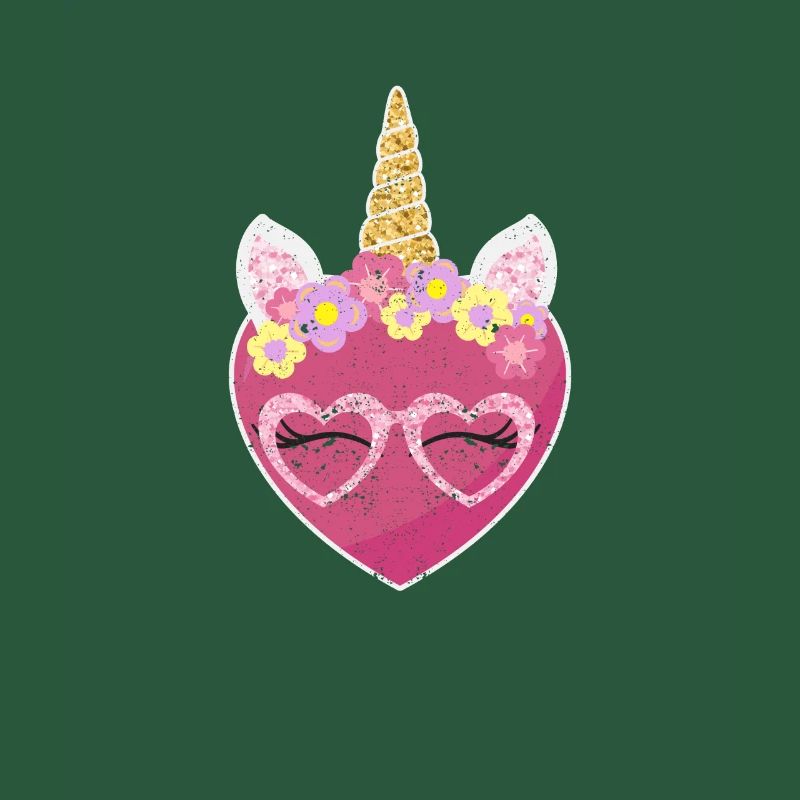 Niedliches Einhorn Herz Valentinstag Einhörner