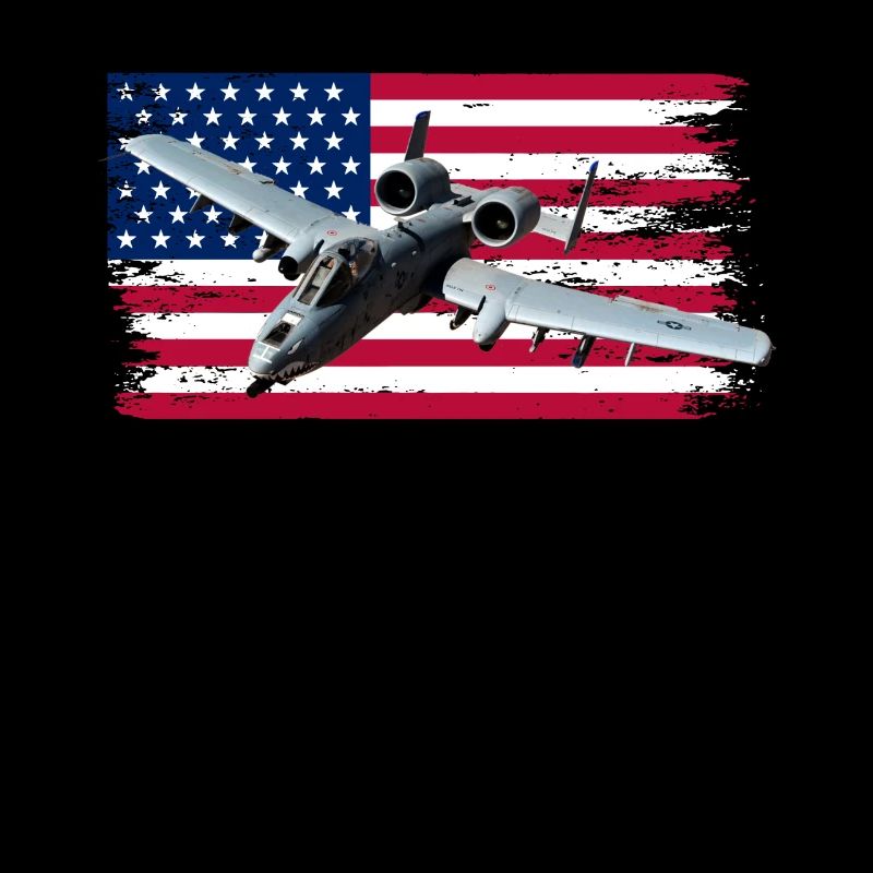 A-10 Warthog Flugzeug American Flag Thunderbird