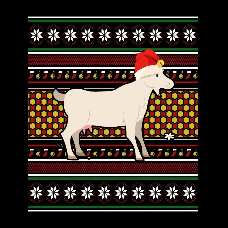 Moche pull de Noël Tshirt Chèvre de Noël