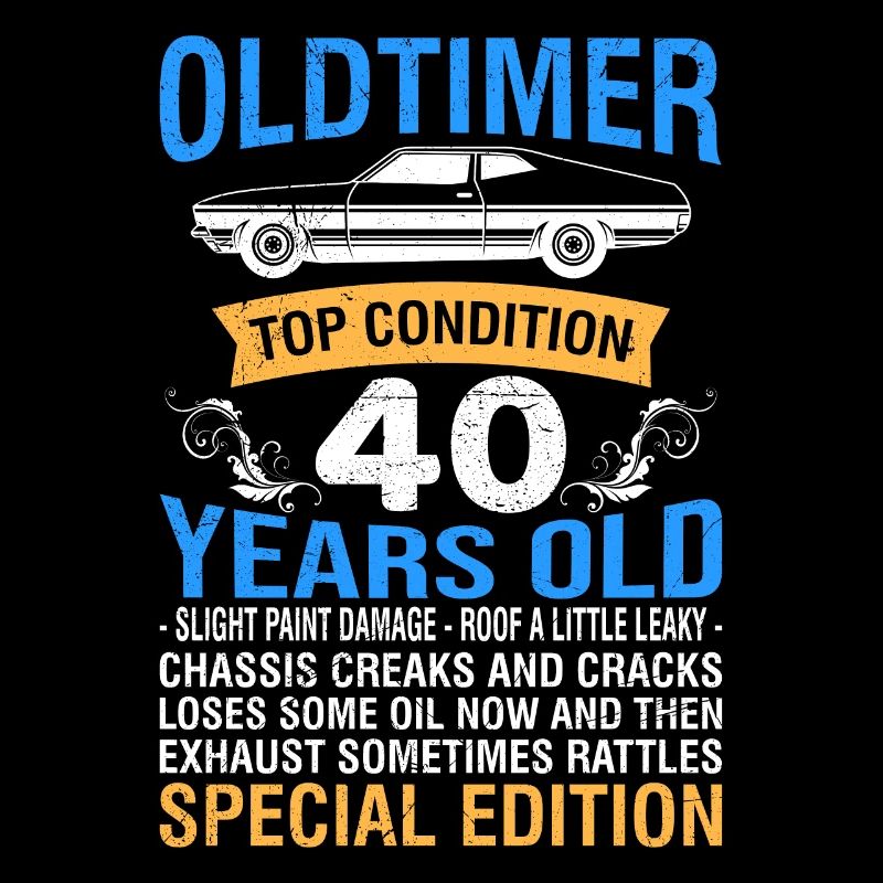 Voitures classiques 40 ans 40e anniversaire hommes