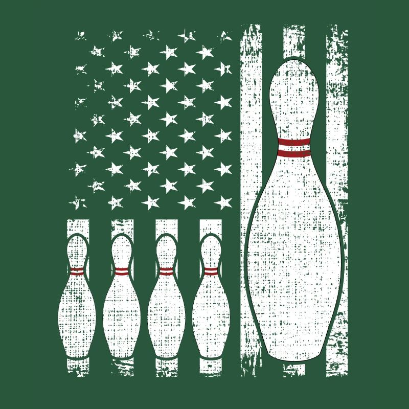 Bowling US Flag Bowling Player