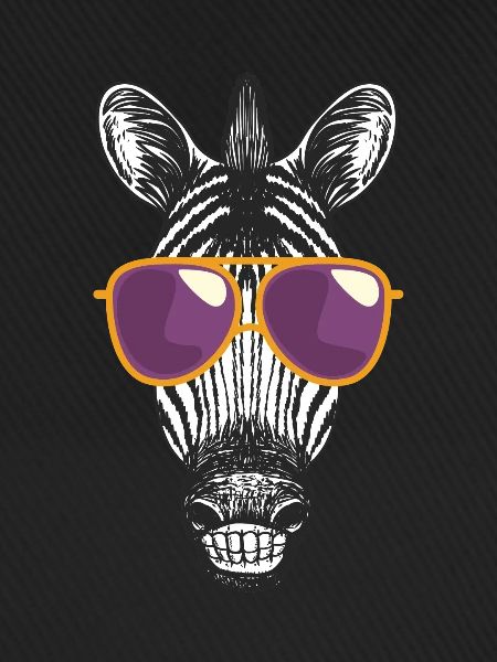 Zebra with sunglasses