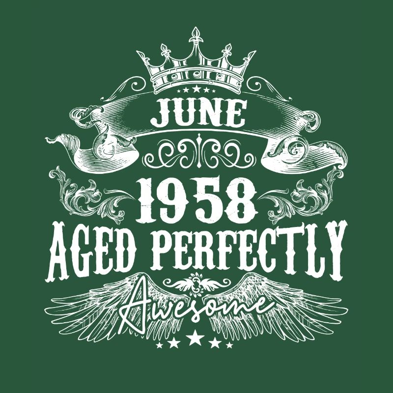 1958| Juni 1958 Geburtstag Perfekt gealtert
