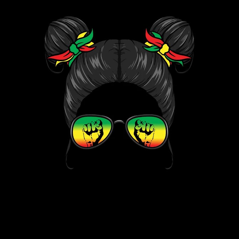 Juneteenth Queen Messy Bun Black Womens Juneteenth