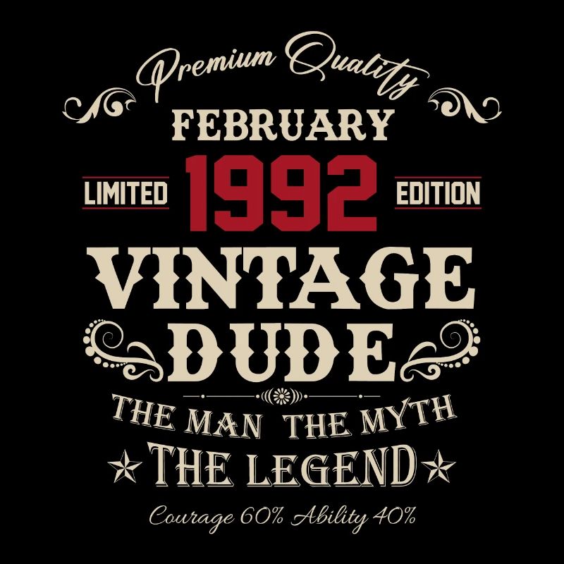 Februar 1992 Vintage Geburtstag Geschenk