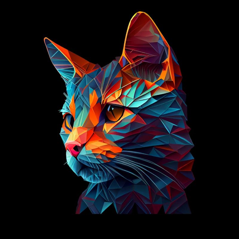 Chaton Chaton Chat Polygone Chat