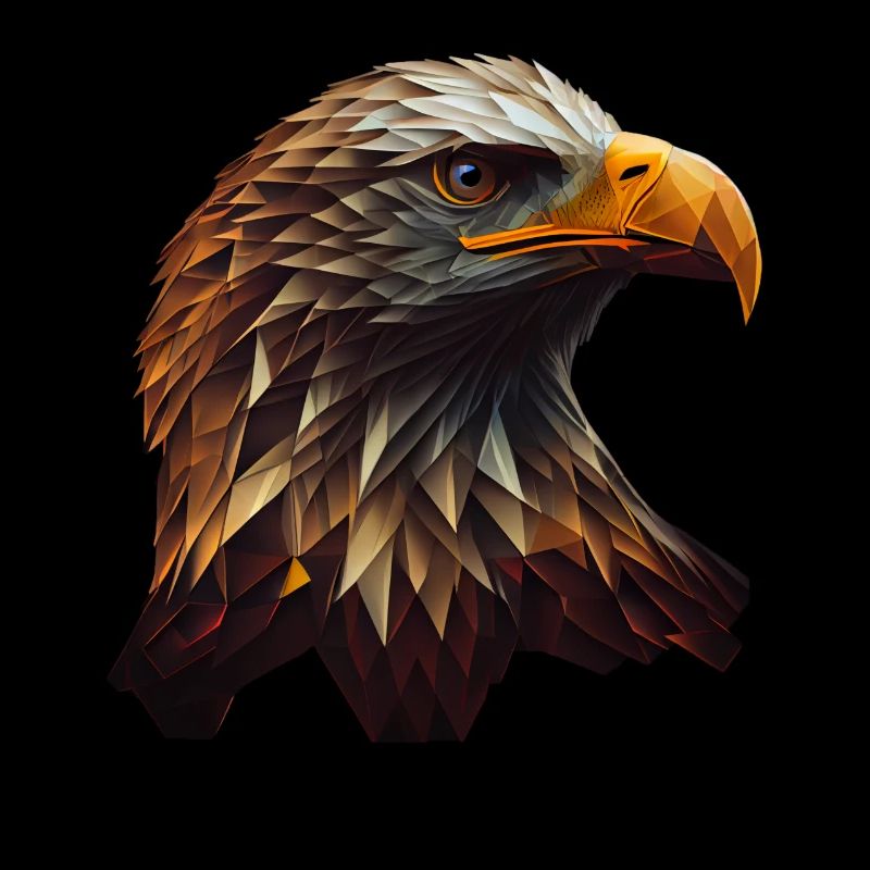Cooles Polygon Design Mit Einem Weißkopfseeadler