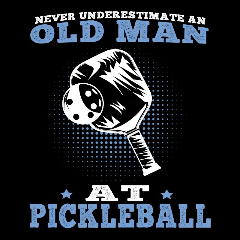 Alter Mann beim Pickleball Pickelball