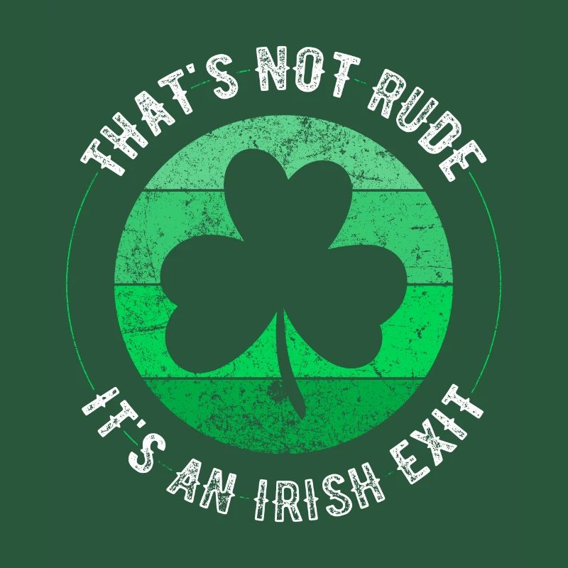 Irish Exit Saint Patrick's Day Retro Clover