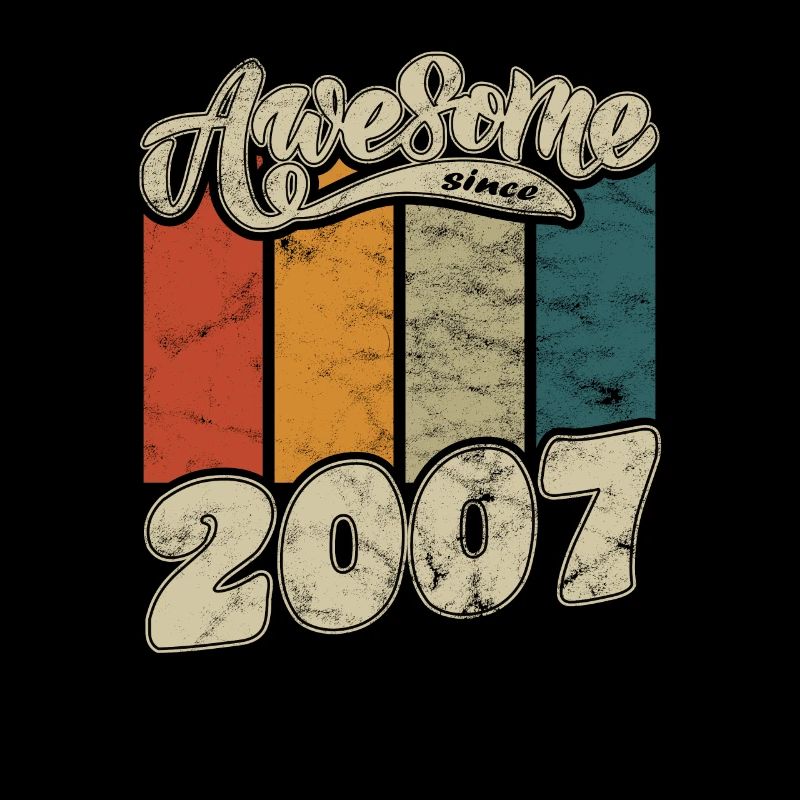 2007 Geburtstag Awesome since Retro