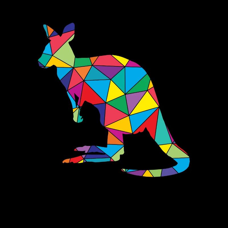 Low Poly Kangaroo Geometry Kangaroo