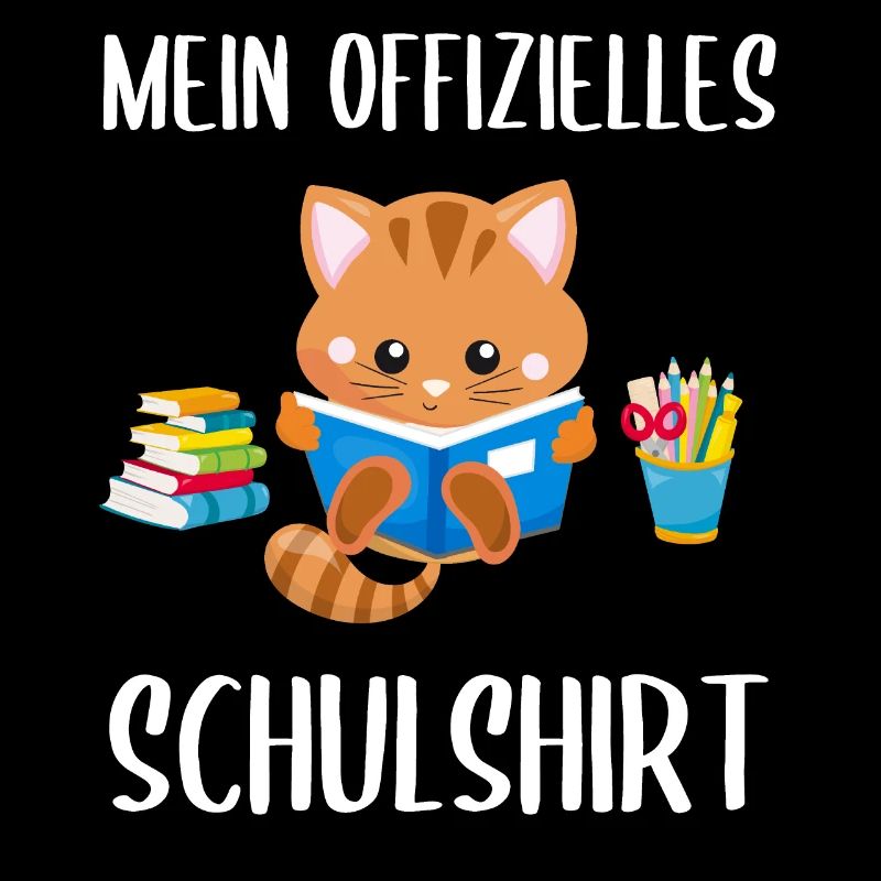 Katze Schulshirt Schulbeginn Schule Geschenk