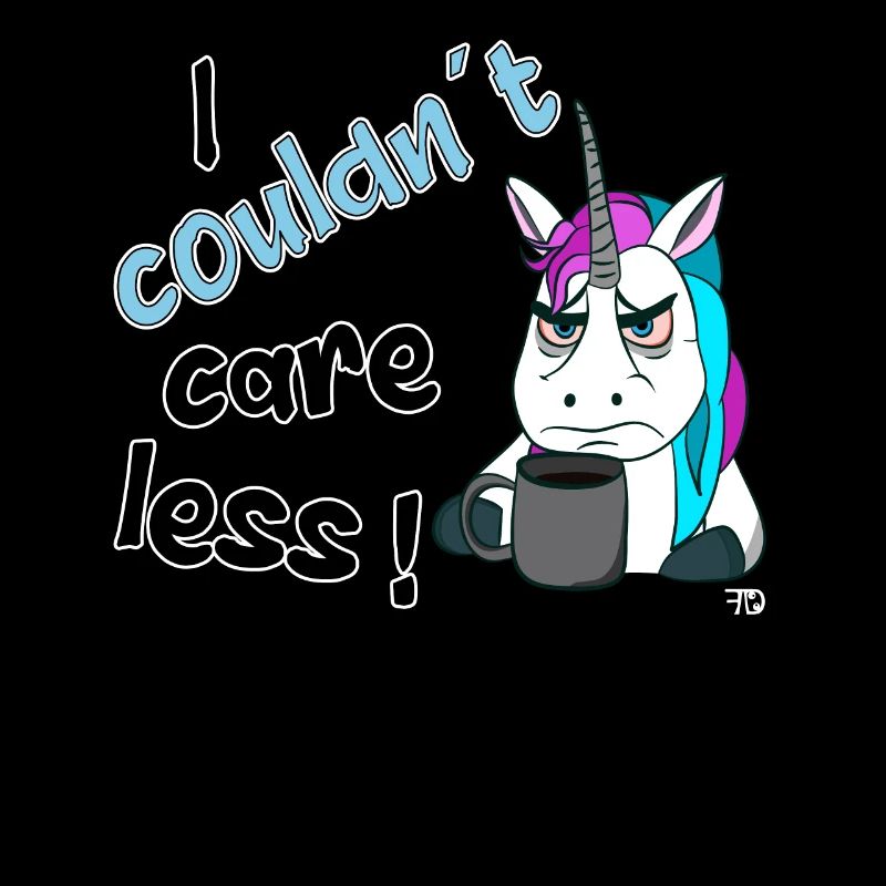 I couldn't care less. grim funny unicorn