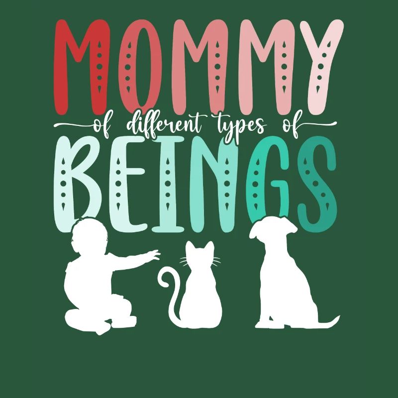Maman De Différents Types De Fête Mère Chat Chien